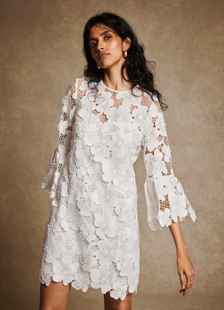 Mint Velvet white lace dress