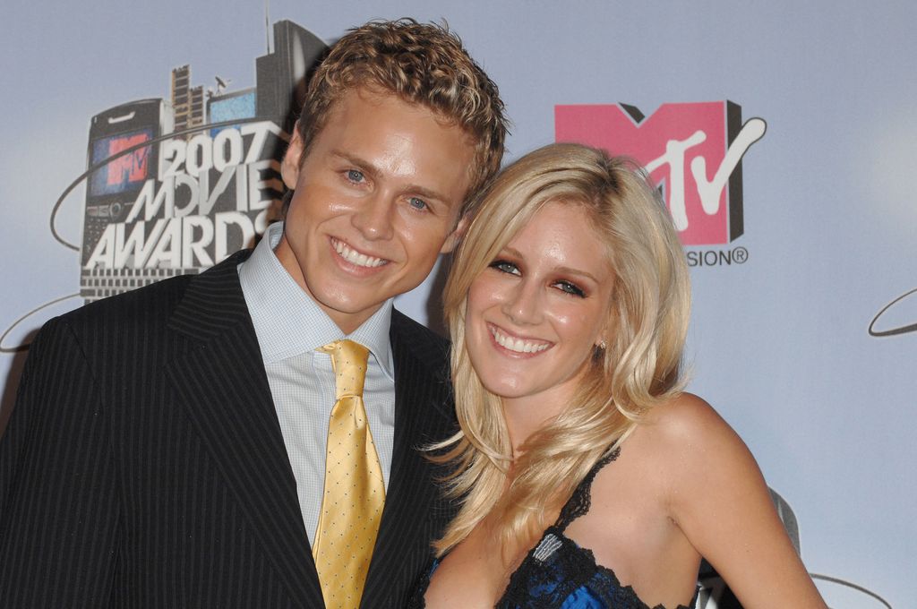 Spencer Pratt and Heidi Montag during 2007 MTV Movie Awards - Press Room at Gibson Amphitheater in Los Angeles, California, United States.