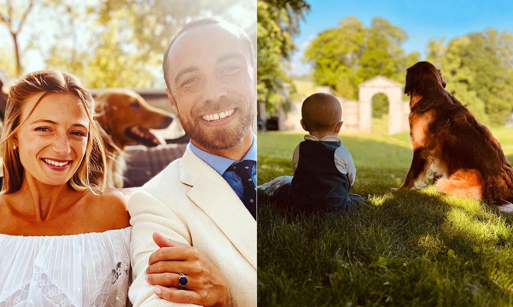 James Middleton with his wife Alizee and son Inigo