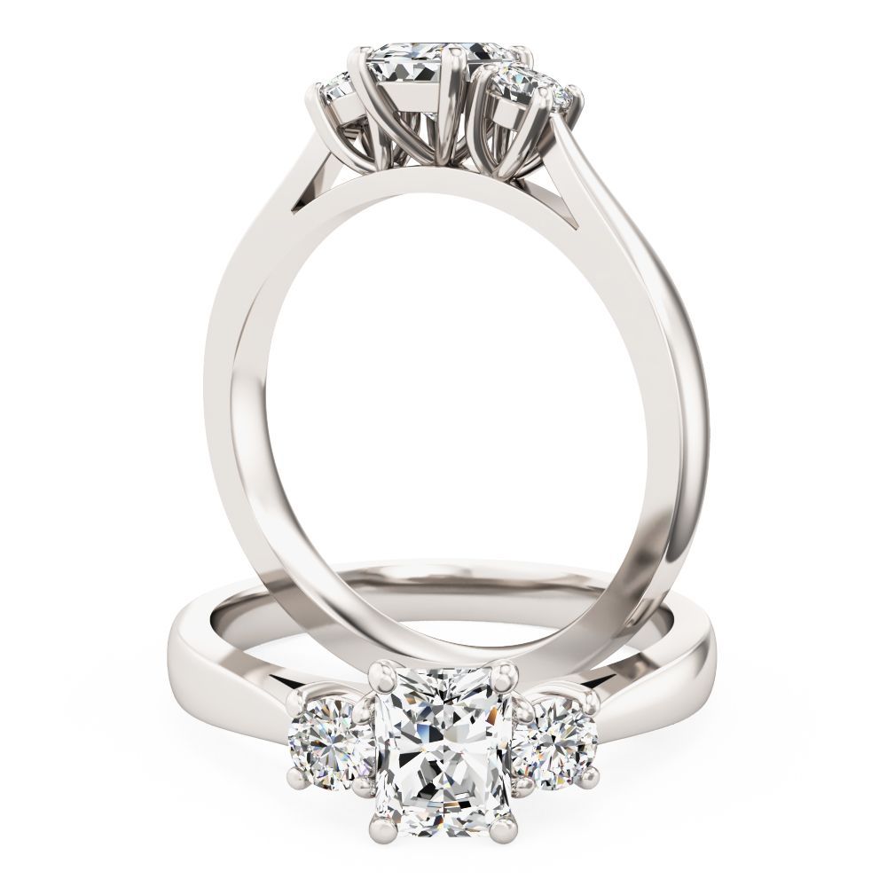 Three Stone Platinum Engagment Ring from Purely Diamonds