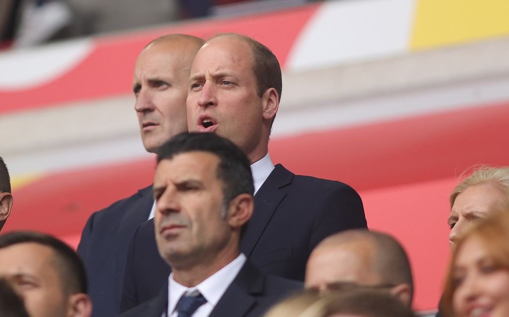 Prince William singing the national anthem