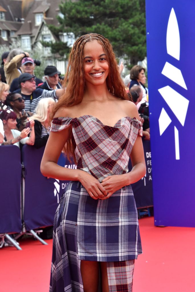 Malia Ann Obama arrives to attend the opening ceremony of the 50th edition of the Deauville American film festival, on September 6, 2024 in Deauville