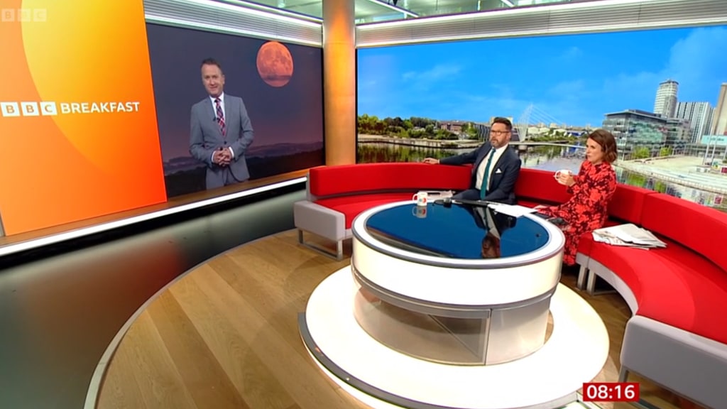 Matt Taylor, Jon Kay and Nina Warhurst on BBC Breakfast