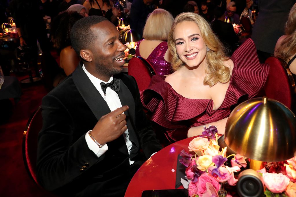 Rich Paul and Adele attend the 65th GRAMMY Awards at Crypto.com Arena on February 05, 2023 in Los Angeles, California