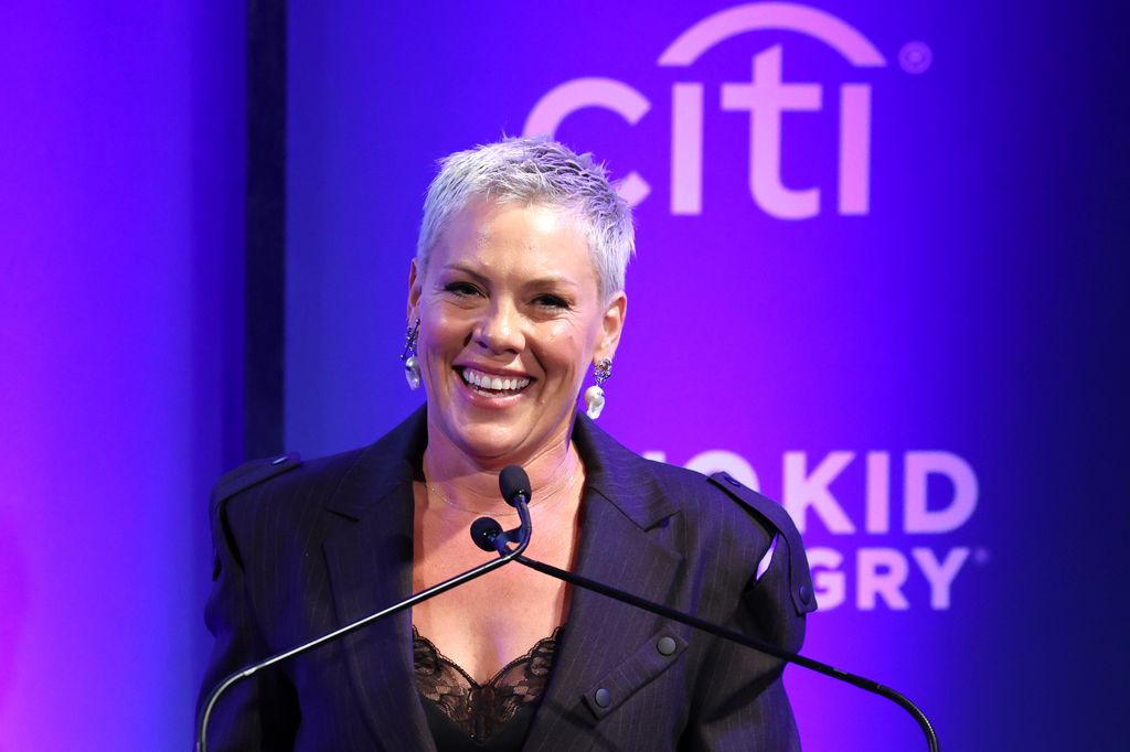 P!nk at The 2025 No Kid Hungry Los Angeles Dinner on March 17, 2025 in Los Angeles, California