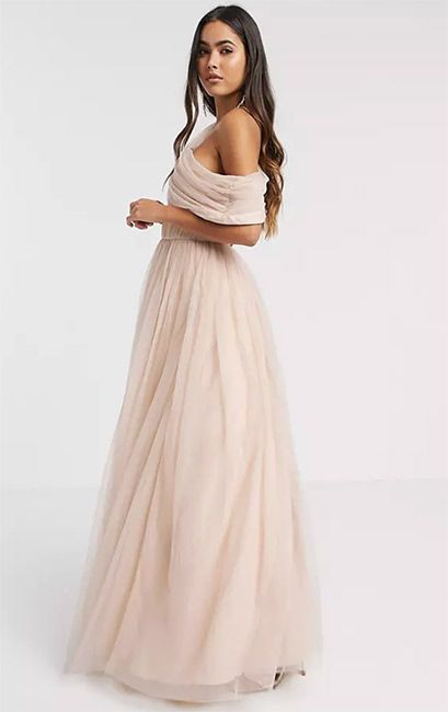 asos pink wedding dress