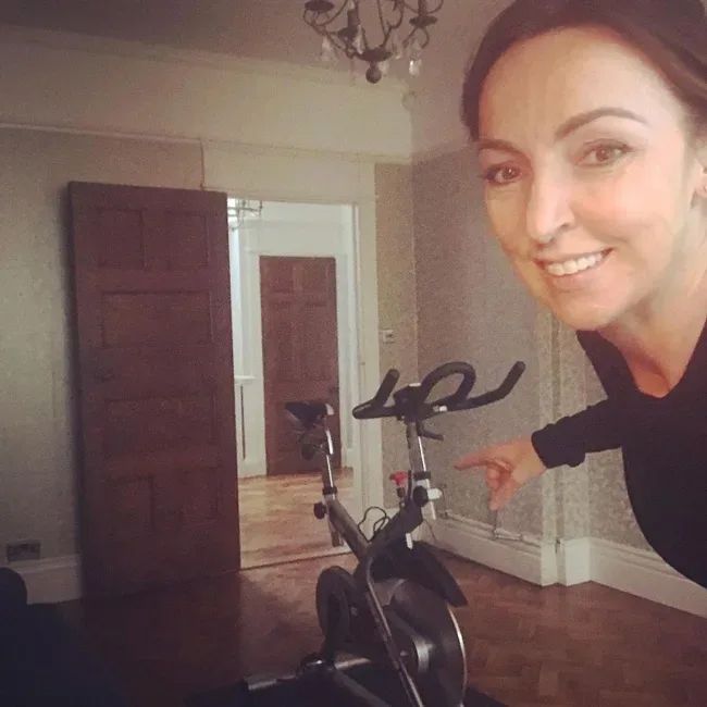 sally nugent bike in spare room 
