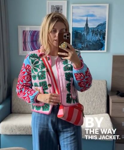 Ashley James wearing jacket