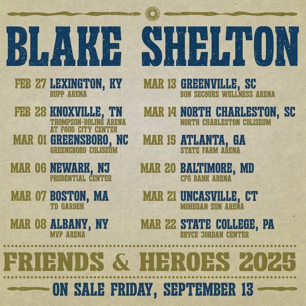 Blake will tour in many countries next month