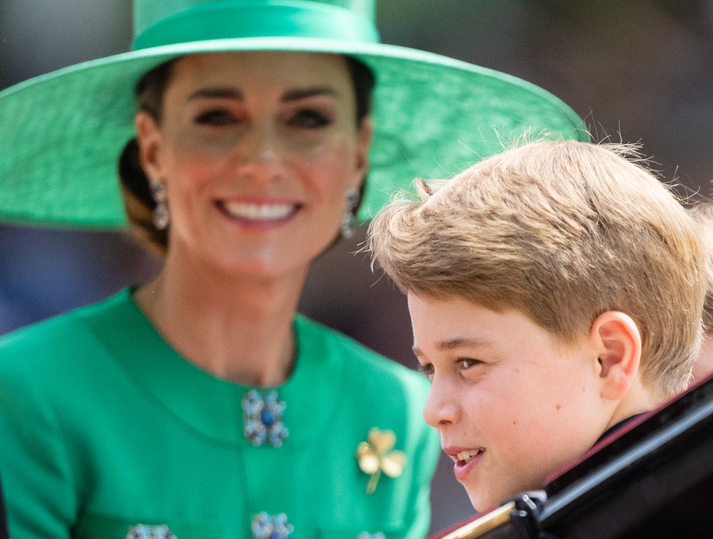 Princess Kate and Prince George during Trooping the Colour on June 17, 2023 in London