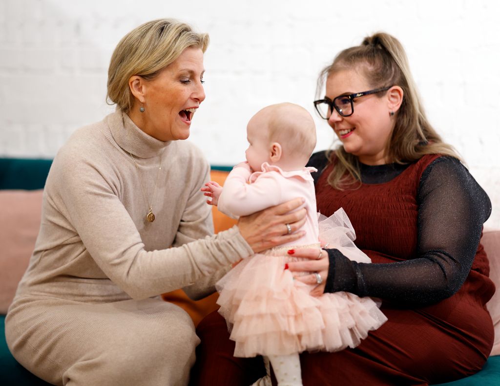 Sophie had a cuddle with baby Dottie