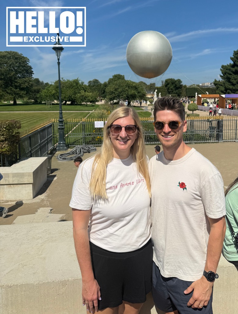 Rebecca with her husband Andy in Paris