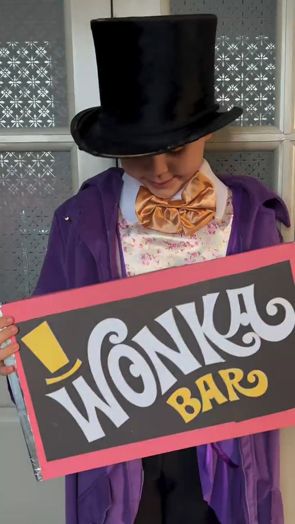 Le fils de Myleene Klass déguisé en Willy Wonka