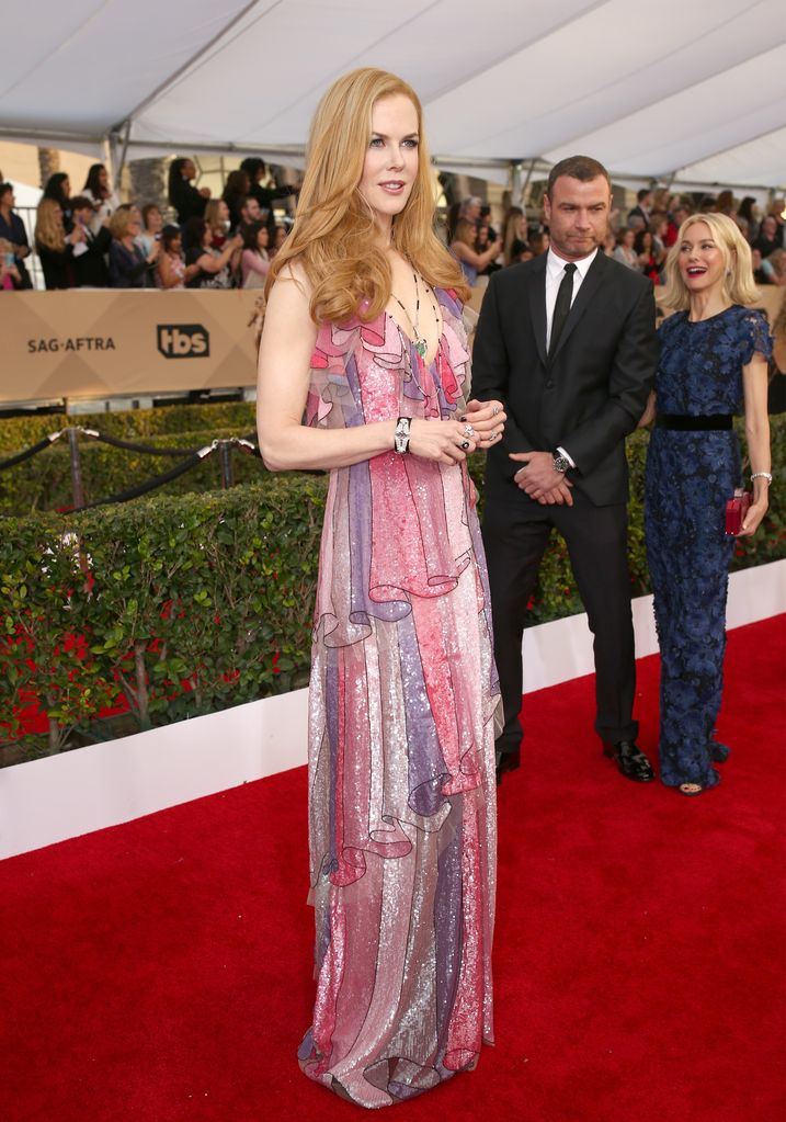 Actors Nicole Kidman, Liev Schreiber, and Naomi Watts attend The 22nd Annual Screen Actors Guild Awards in 2016