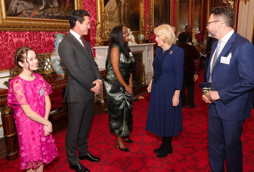 Queen Camilla with Alisha Weir, Luke Evans and Oti Mabuse