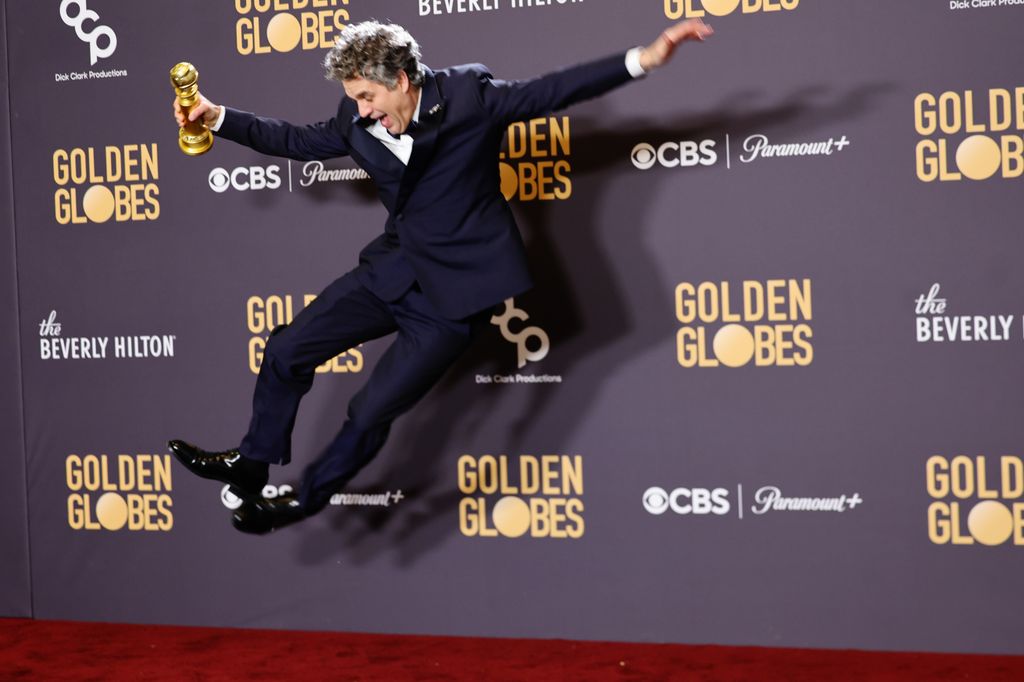 Mark Ruffalo jumps for joy 