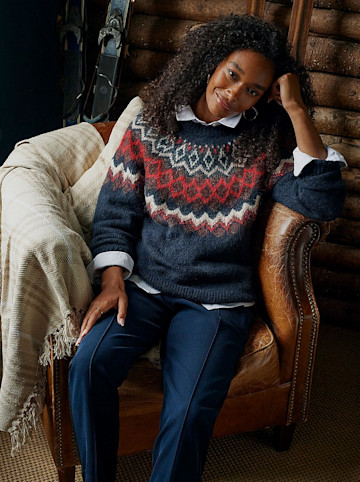 crew clothing fair isle jumper