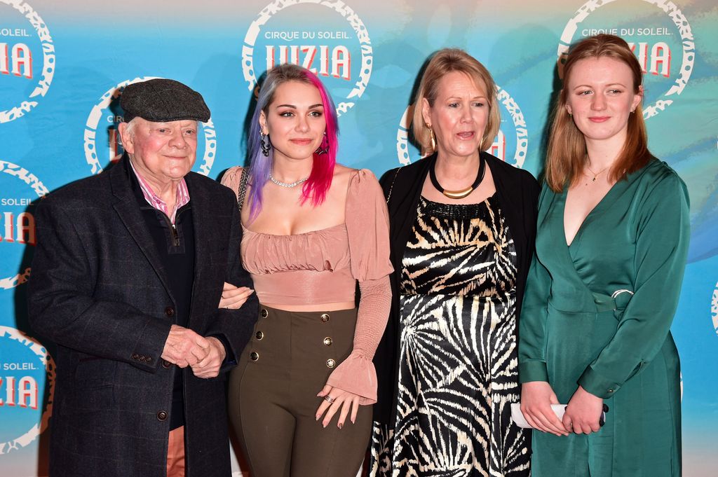Sir David Jason, Gill Hinchcliffe, Sophie Mae and guest attend Cirque du Soleil's "LUZIA" London Premiere at the Royal Albert Hall on January 13, 2022 in London, England