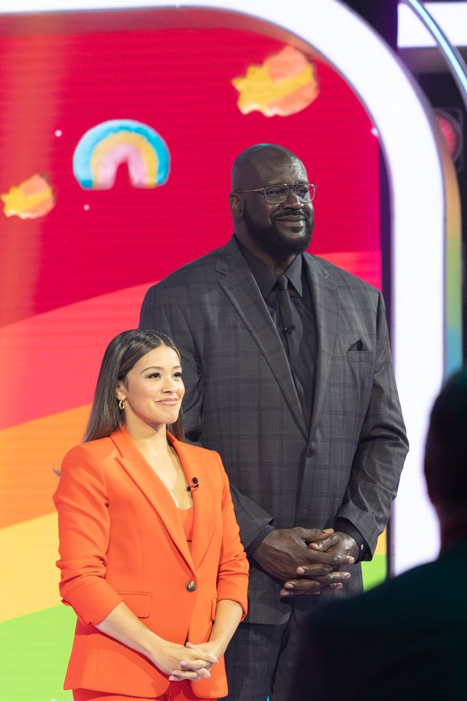 Gina Rodriguez and Shaquille O'Neal on Lucky 13