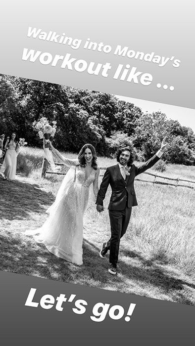 joe wicks black and white wedding picture
