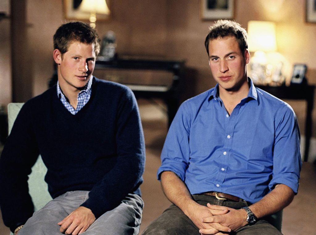 Prince Harry and Prince William inside Clarence House
