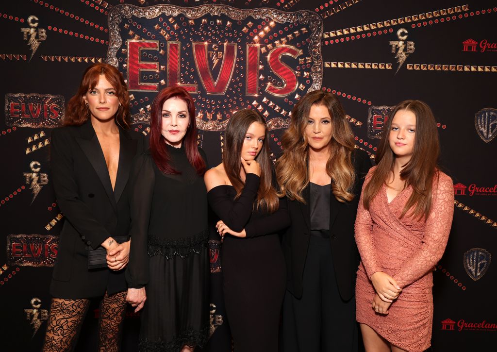 Riley Keough, Priscilla Presley, Harper Vivienne Ann Lockwood, Lisa Marie Presley and Finley Aaron Love Lockwood see at Warner Bros. Special Screening of ELVIS, Memphis, TN, USA - 11 June 2022