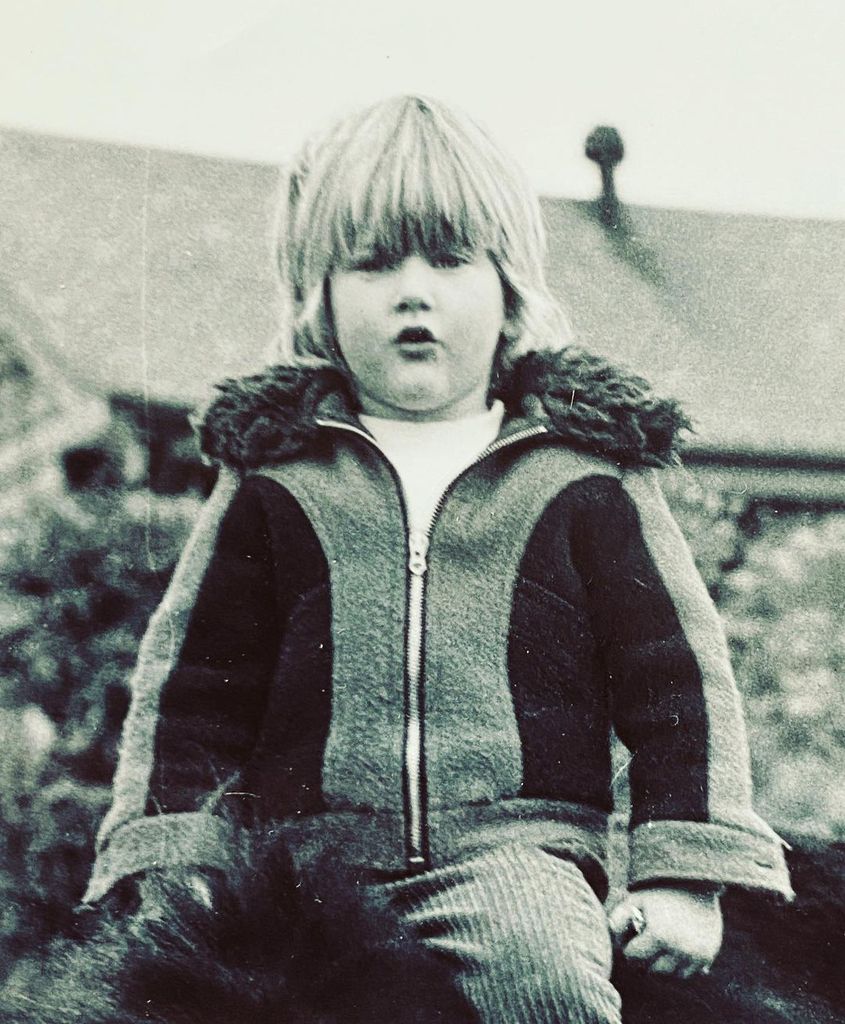 Clare Balding as a child