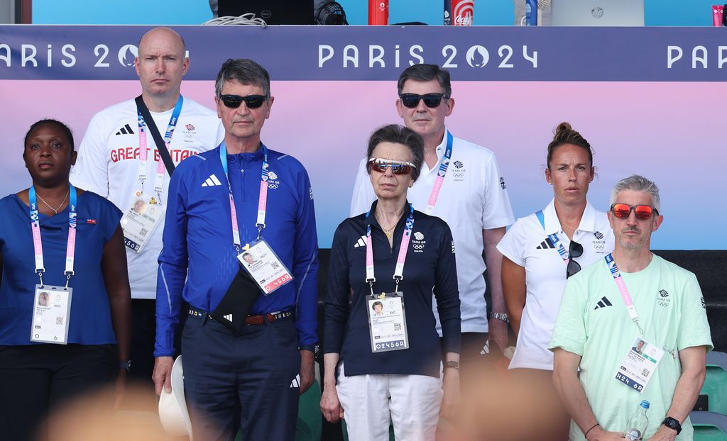 Sir Tim Laurence and Princess Anne in the stands at Olympics hockey