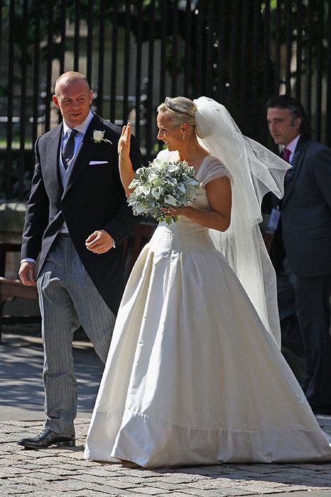 zara and mike tindall on their wedding day