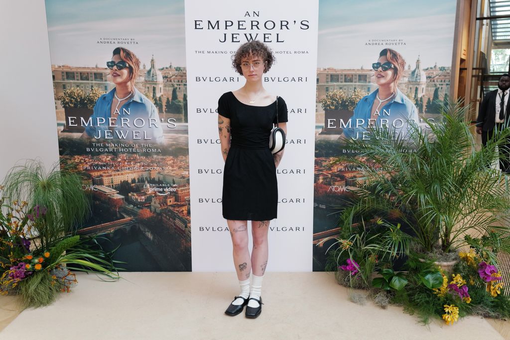 Ella Emhoff attends the Bulgari screening of Docufilm on making of Rome Hotel in New York on June 20, 2024 in New York City.