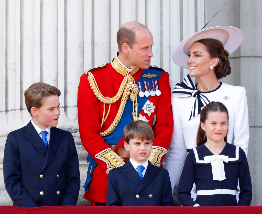 The family watched the Trooping the Colour from the Buckingham Palace balcony