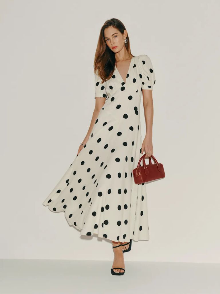 Reformation polka dot dress
