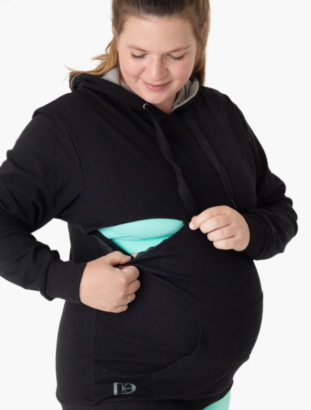 maternity hoodie latched
