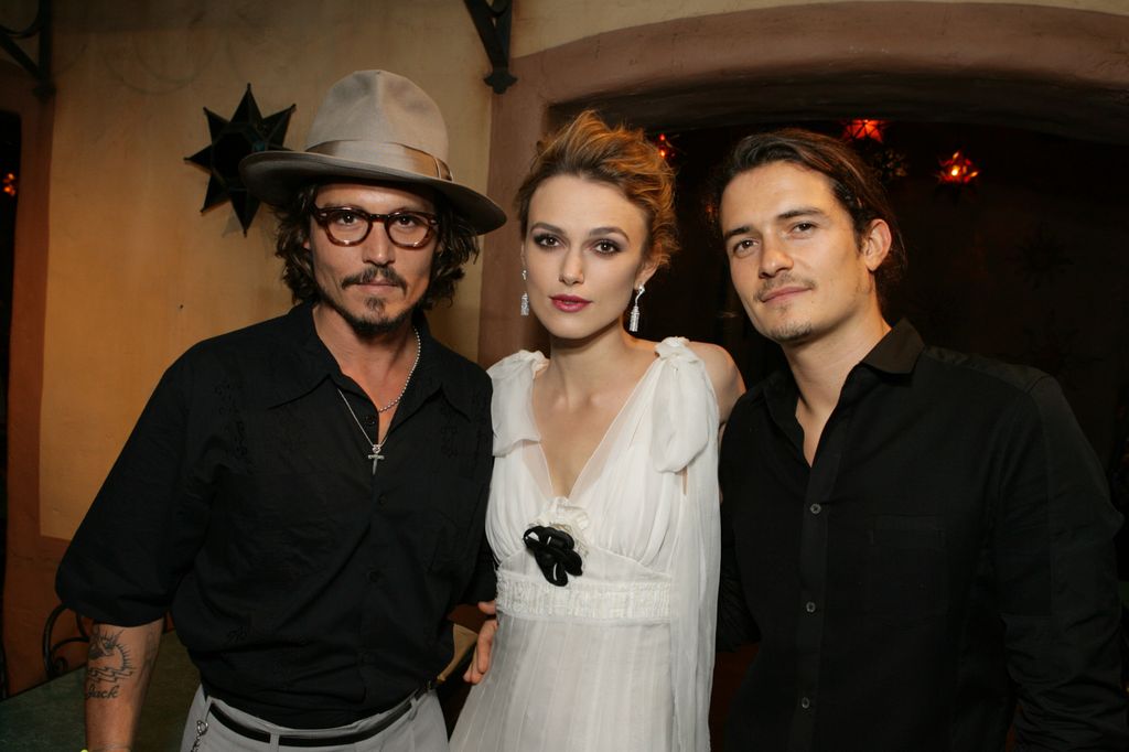 Johnny Depp, Keira Knightley and Orlando Bloom in 2006