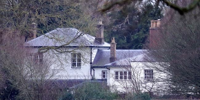 frogmore cottage exterior through trees