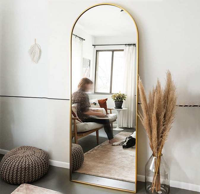 amazon full length gold floor mirror 