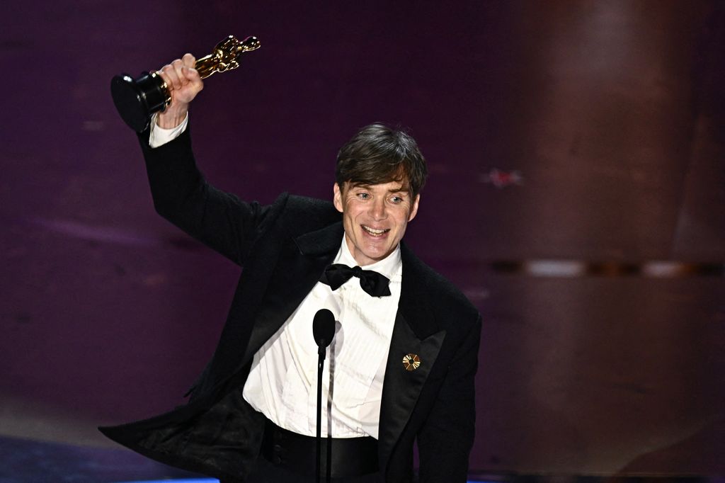 The Irish actor accepts the award for Best Actor in a Leading Role for Oppenheimer at the Oscars