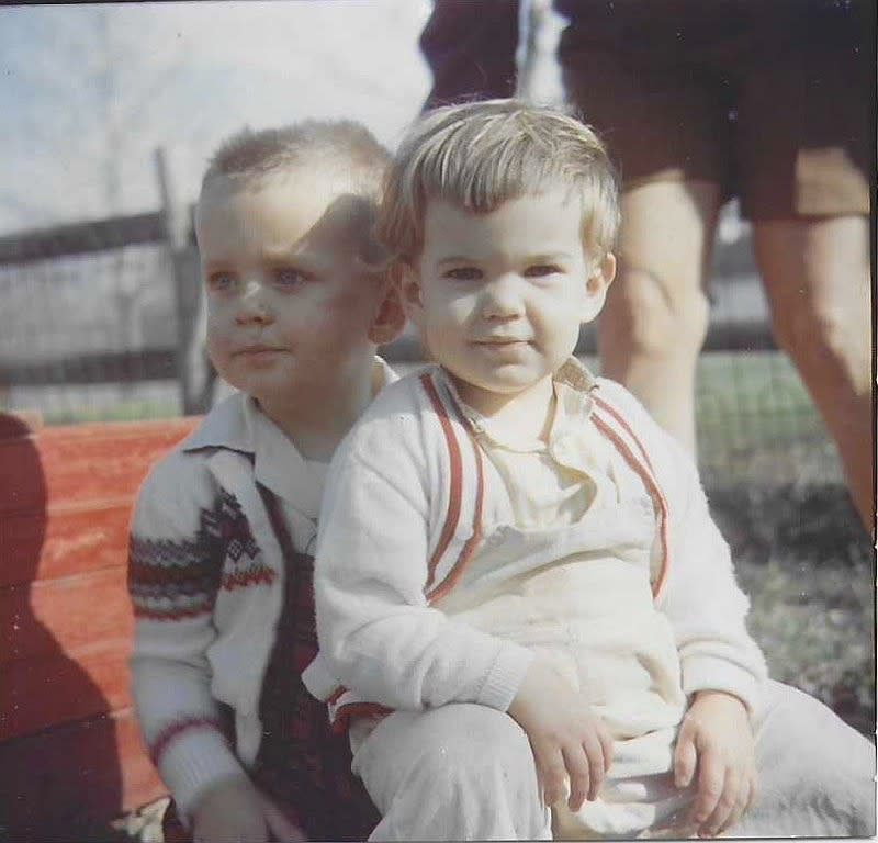 Kelsey (left) and Karen Grammer as toddlers in the 1950s
