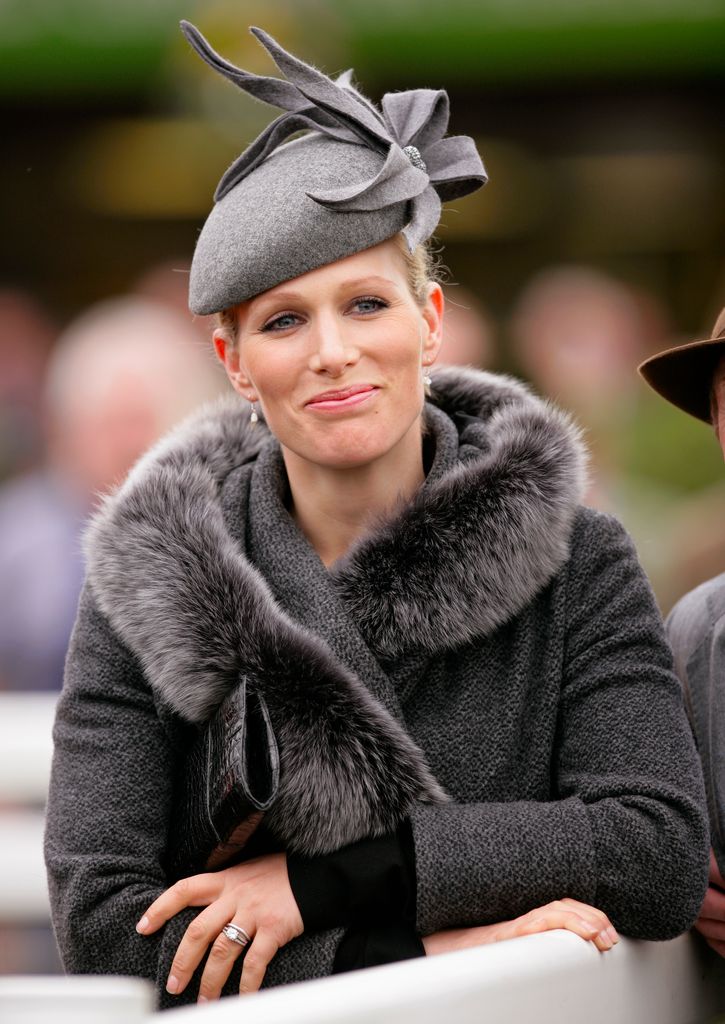 Zara Phillips watches the racing as she attends day one of the Cheltenham Horse Racing Festival on March 13, 2012 in Cheltenham, England.