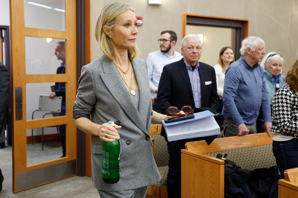 PARK CITY, UT - MARCH 23: Actress Gwyneth Paltrow enters the courtroom after a lunch break on March 23, 2023, in Park City, Utah. Terry Sanderson is suing actress Gwyneth Paltrow for $300,000, claiming she recklessly crashed into him while the two were sk