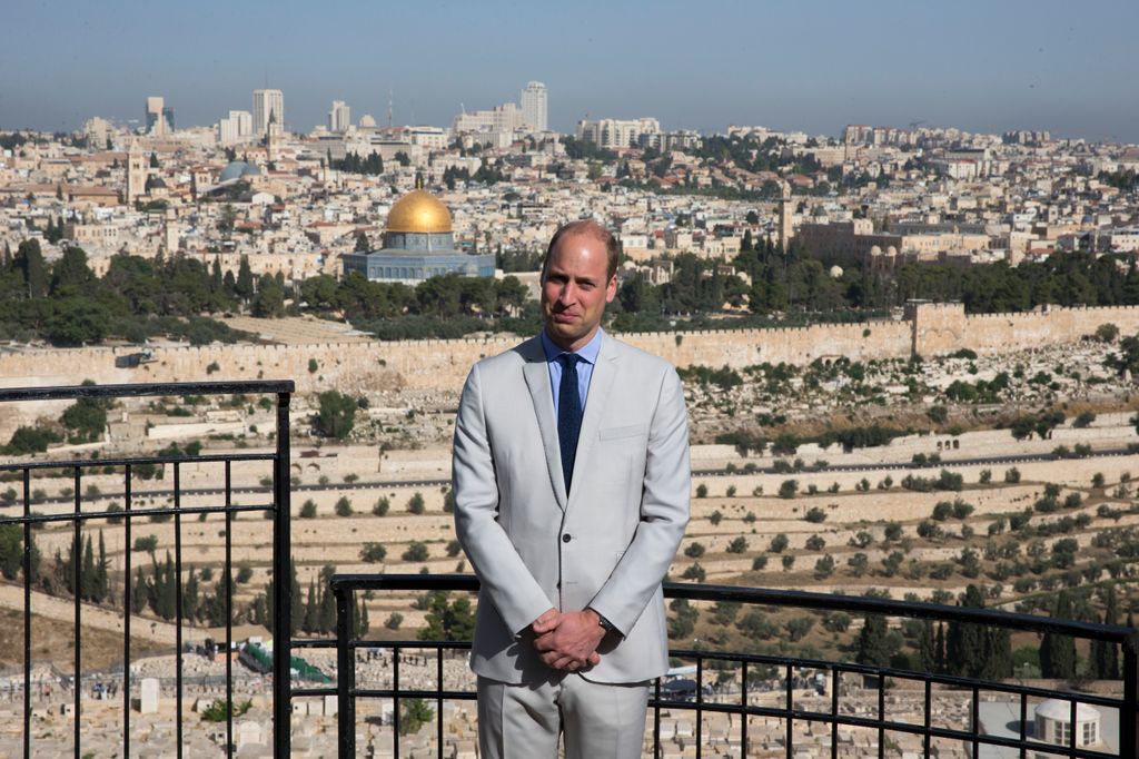 Prince William visits the Mount of Olives on June 28, 2018 in Jerusalem, Israel. 