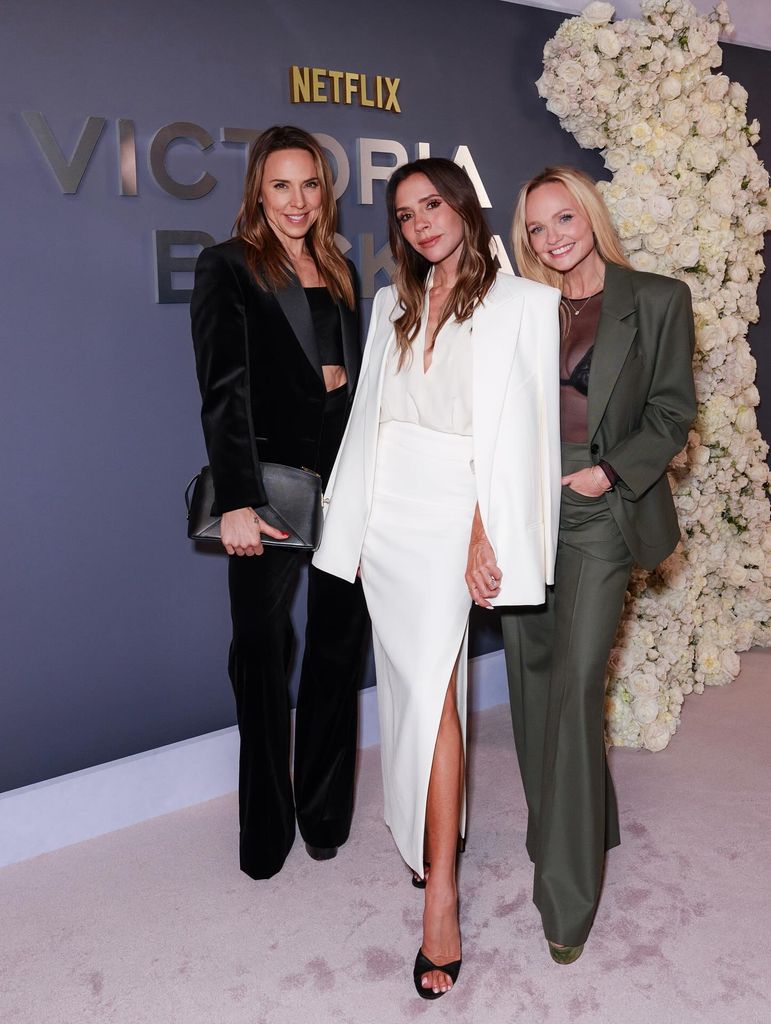 Victoria Beckham, Emma Bunton and Mel C on Netflix red carpet 