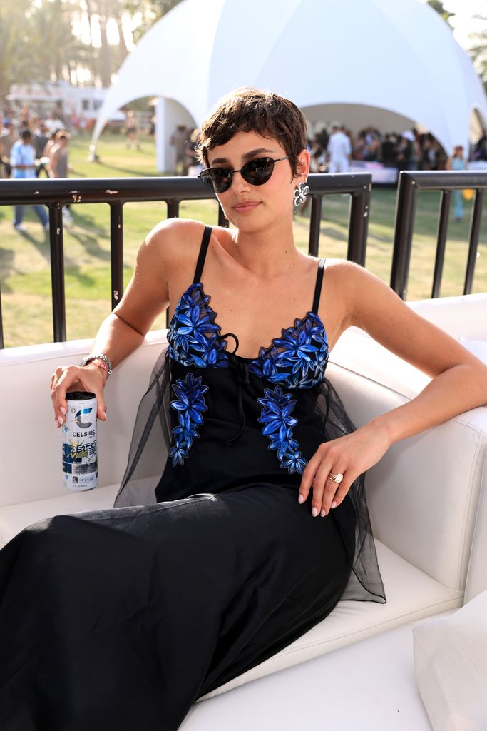 Taylor Hill attends CELSIUS Cosmic Desert Event at Coachella on April 12, 2024 in Indio, California