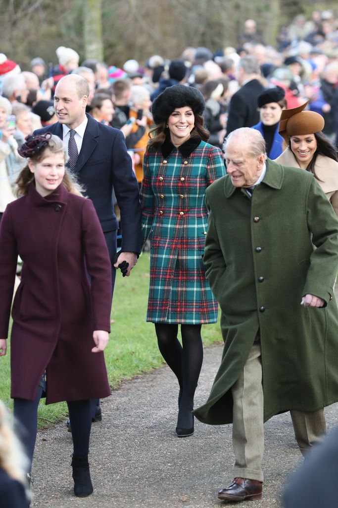 The Prince and Princess of Wales held hands while walking to church