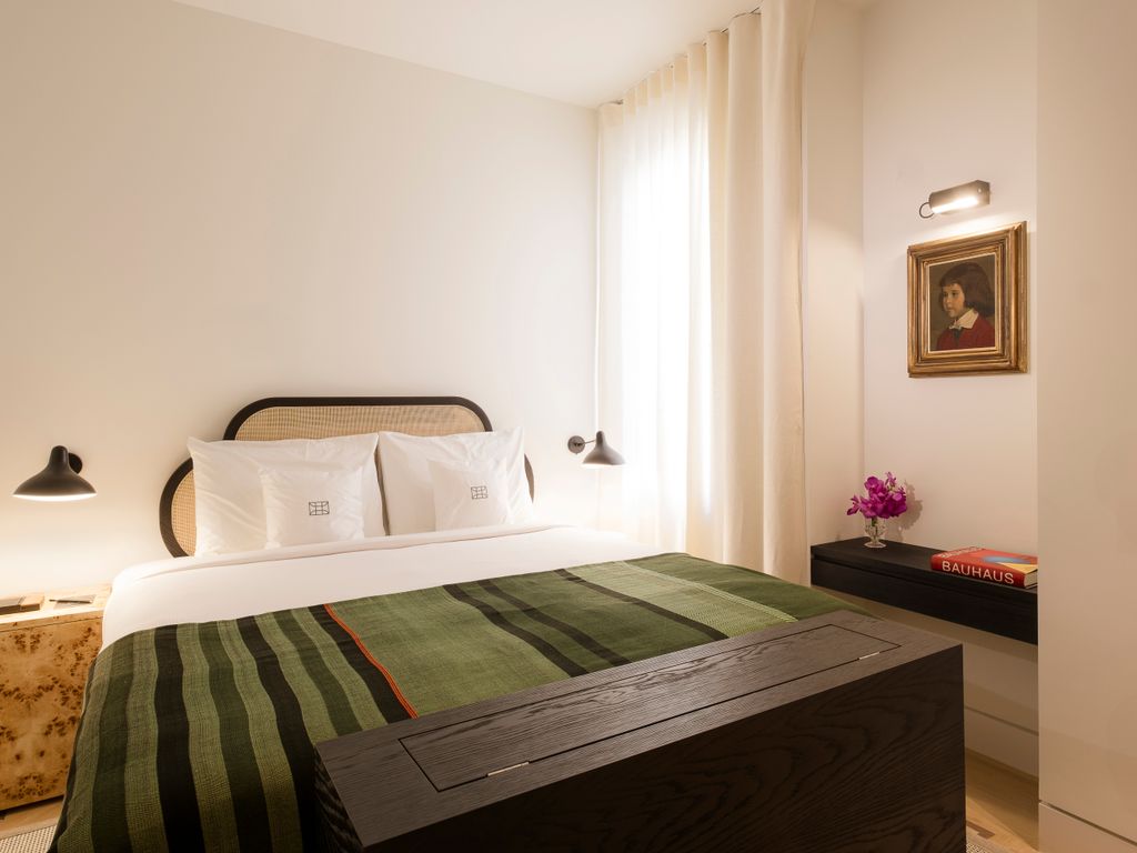 I couldn't resist jumping on the bed in my suite.