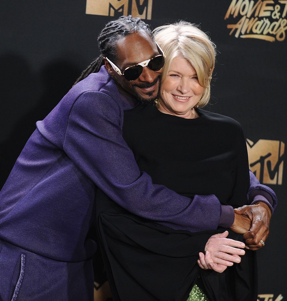 Snoop Dogg and Martha Stewart pose in the press room at the 2017 MTV Movie and TV Awards at The Shrine Auditorium on May 7, 2017 in Los Angeles, California