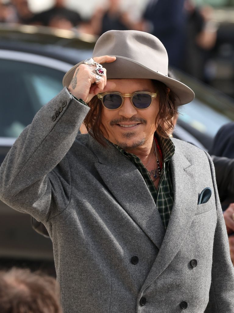 Johnny Depp attends the Christian Dior Womenswear Spring/Summer 2026 show as part of Paris Fashion Week on October 01, 2025 in Paris, France