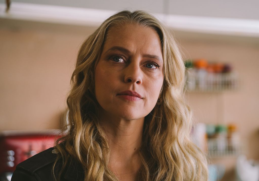 close-up of blonde woman
