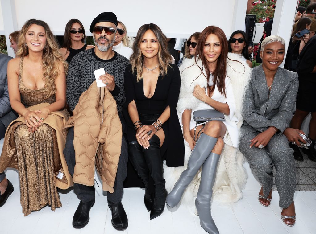 Blake Lively, Van Hunt, Halle Berry, Nicole Ari Parker, and Tiffany Haddish attend the Michael Kors Collection Spring/Summer 2024 Runway Show at Domino Park on September 11, 2023 in Brooklyn, New York