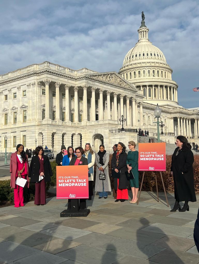 The Let's Talk Menopause team outside the Capitol building in Washington D.C
